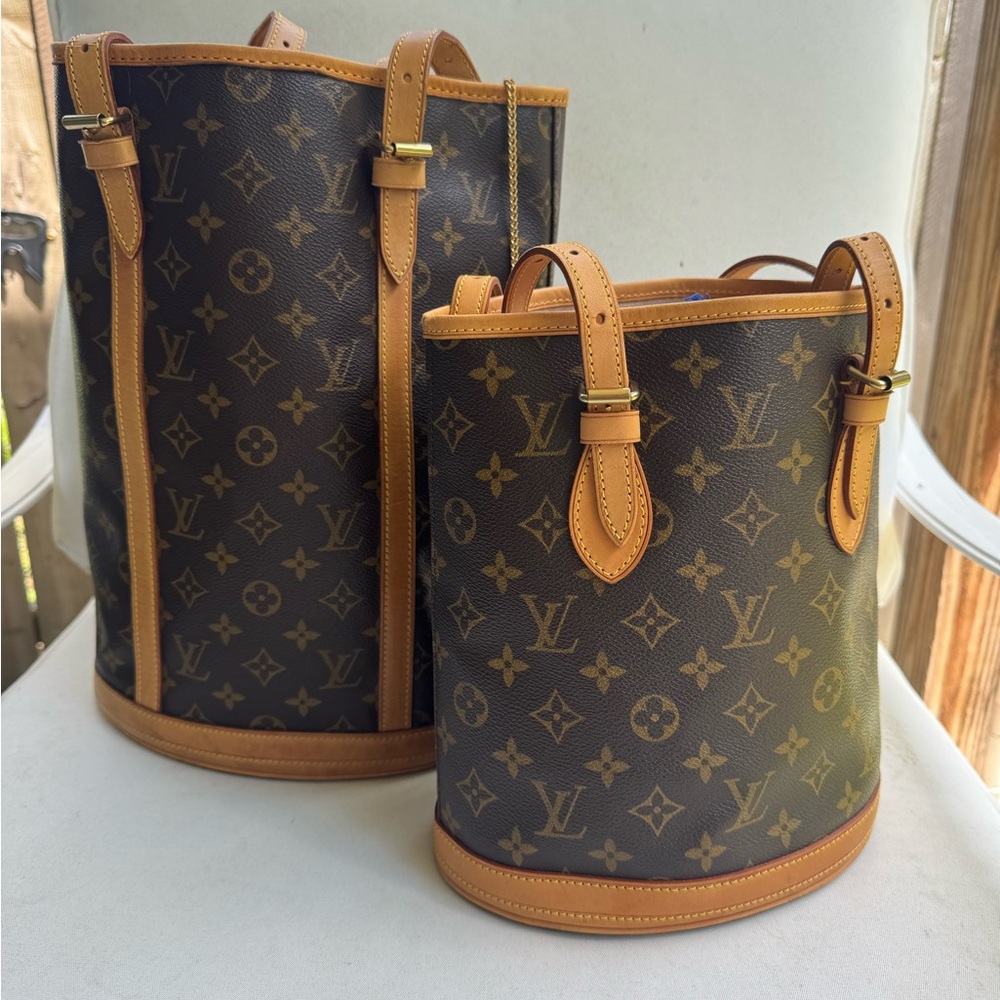 Mini Louis Vuitton Monogram Canvas and Tan Leather Bags